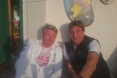 Holger Wiederhold mit Michael Weber im Restaurant "La Ronda" in Porto de Andratx